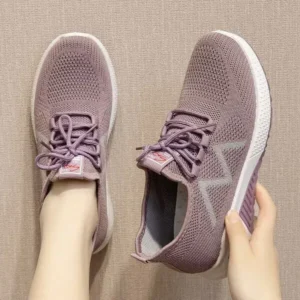 Sarastatic Women Fashion Breathable Fly Knit Sneakers