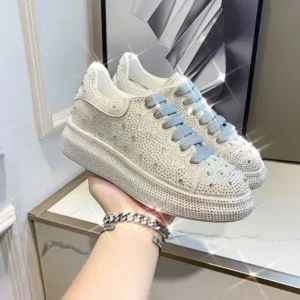 Sarastatic Casual Rhinestone Platform Sneakers