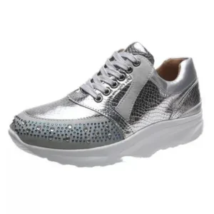 Sarastatic Women Fashion Rhinestones Sneakers