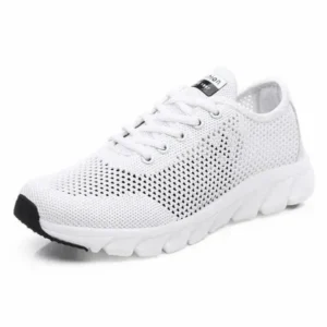 Sarastatic Women Fashion Sports Lace Up Hollow Design Mesh Breathable Sneakers