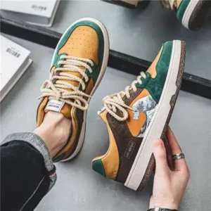 Sarastatic Men Fashion Breathable Color Matching Casual Sneakers