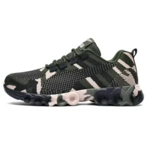 Sarastatic Couple Casual Camouflage Pattern Lace Up Design Breathable Sneakers