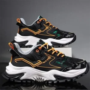 Sarastatic Men Spring Autumn Fashion Casual Colorblock Mesh Cloth Breathable Rubber Platform Shoes Sneakers