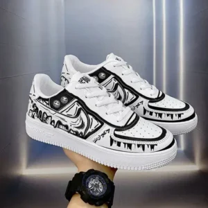 Sarastatic Men Fashion Graffiti Breathable Sneakers