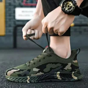 Sarastatic Men'S Casual Mesh Breathable Camouflage Sneakers