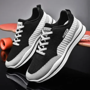 Sarastatic Men'S Casual Color-Block Mesh Breathable Soft-Soled Sneakers