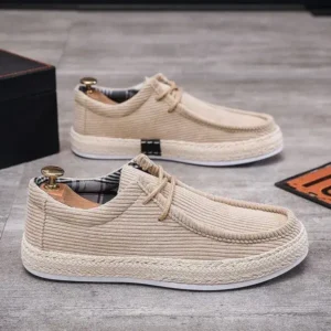 Sarastatic Men'S Fashion Breathable Stripe Canvas Shoes