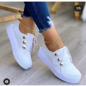 Sarastatic Women Plus Size Casual Platform Sneakers