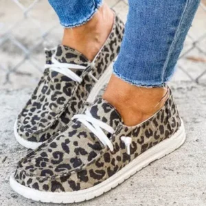 Sarastatic Women Leopard Casual Flat Loafers Shoes