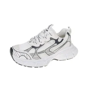 Sarastatic Women Fashion Distinctive Color Changing Lace-Up Comfortable Breathable Thick-Soled Sneakers