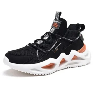 Sarastatic Men Spring Autumn Fashion Casual Colorblock Mesh Cloth Breathable Rubber Platform Shoes Sneakers