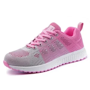 Sarastatic Women Fashion Casual Color Blocking Lace-Up Mesh Breathable Sneakers