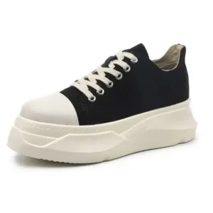 Sarastatic Women Casual Breathable Low Top Canvas Platform Shoes