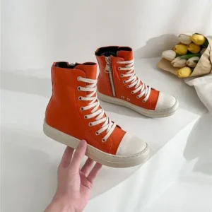 Sarastatic Orange Up Platform High Top Casual Shoes