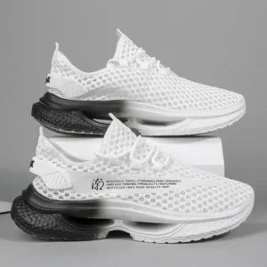 Sarastatic Men Fashion Breathable Hollow Mesh Sneakers