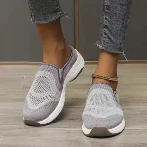 Sarastatic Women Fashion Fly Knit Casual Colorblock Flat Sneakers